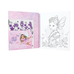 TOPModel Colouring Book With Sequins FAIRY LOVE